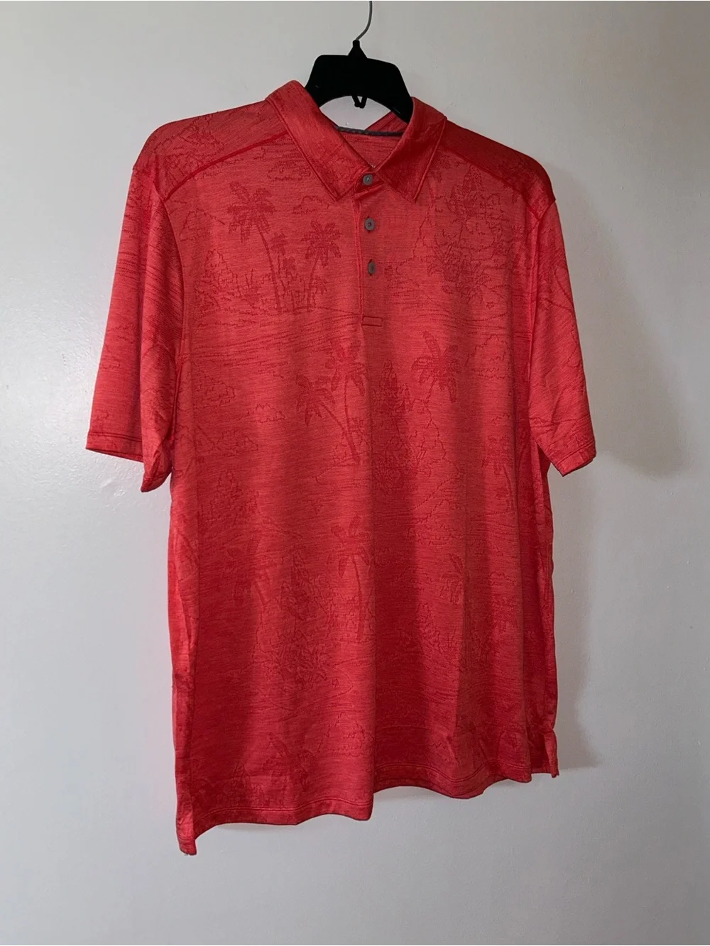 Men’s Tommy Bahama Polo Island Zone Shirt Red Flash Comfort & Cool Size XLT NWT